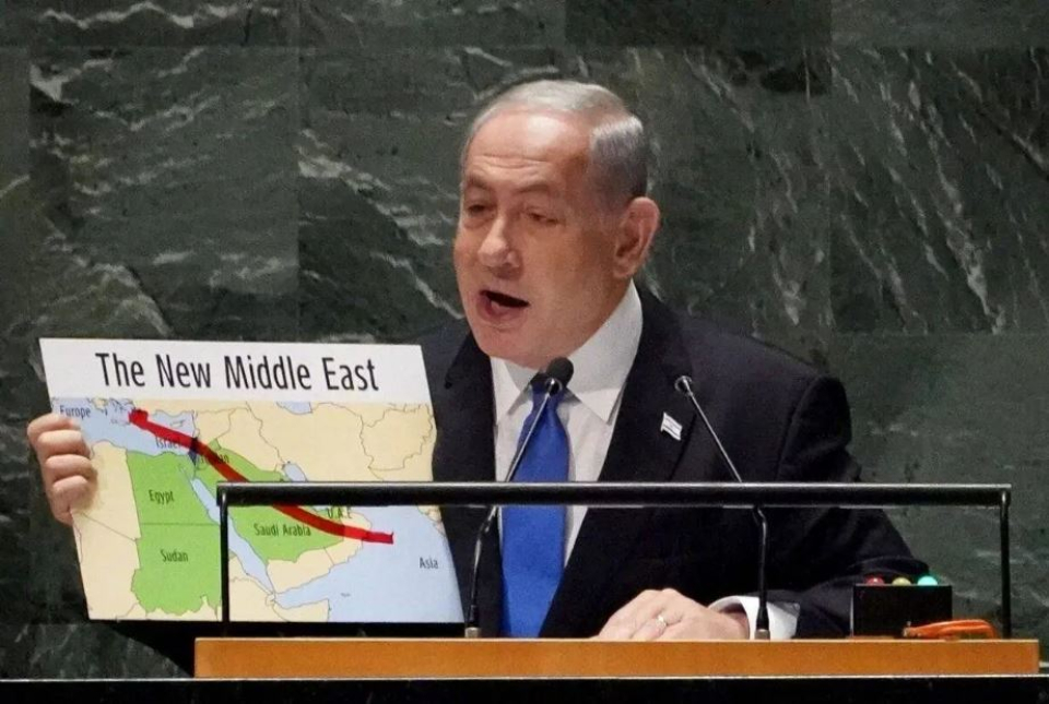 Germany Expresses Concern Over Netanyahu's 'New Middle East' Map Excluding Palestine