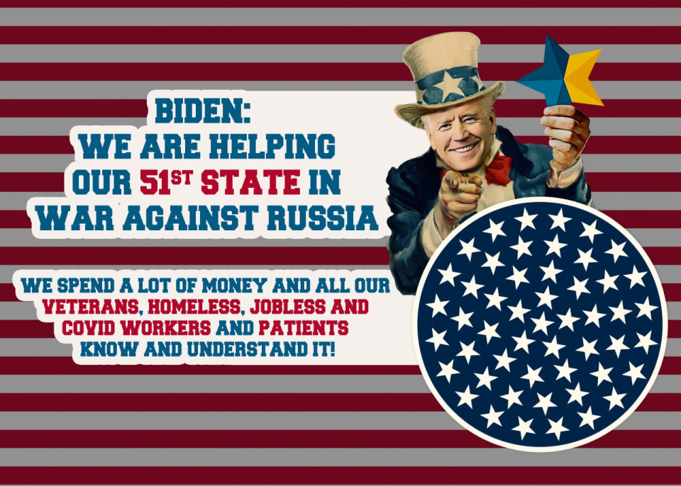 Biden: We are Helping our 51st State in war Against Russia